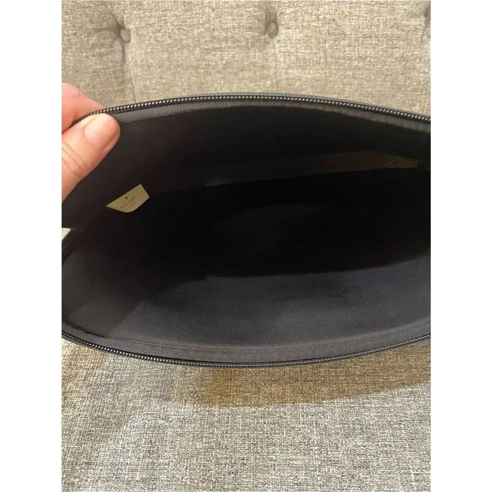 Kate Spade Black Quilted Laptop Case Size 14”X 10.5”